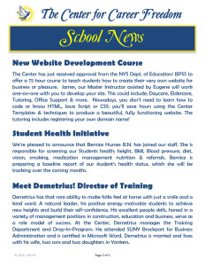 Center for Career Freedom Spring 2016 School News page 2